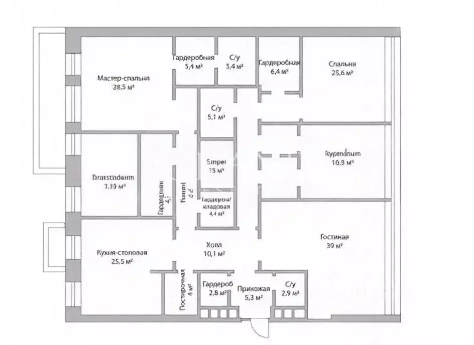 5-к кв. Москва Большой Левшинский пер., 11 (252.1 м) - Фото 2