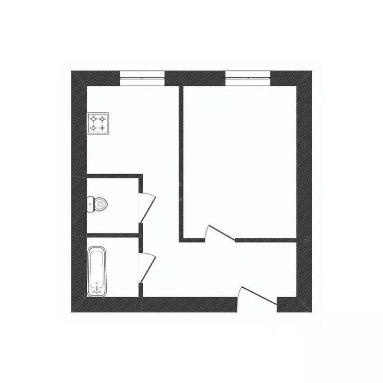 1-к кв. Ленинградская область, Волхов Авиационная ул., 30А (29.7 м) - Фото 2