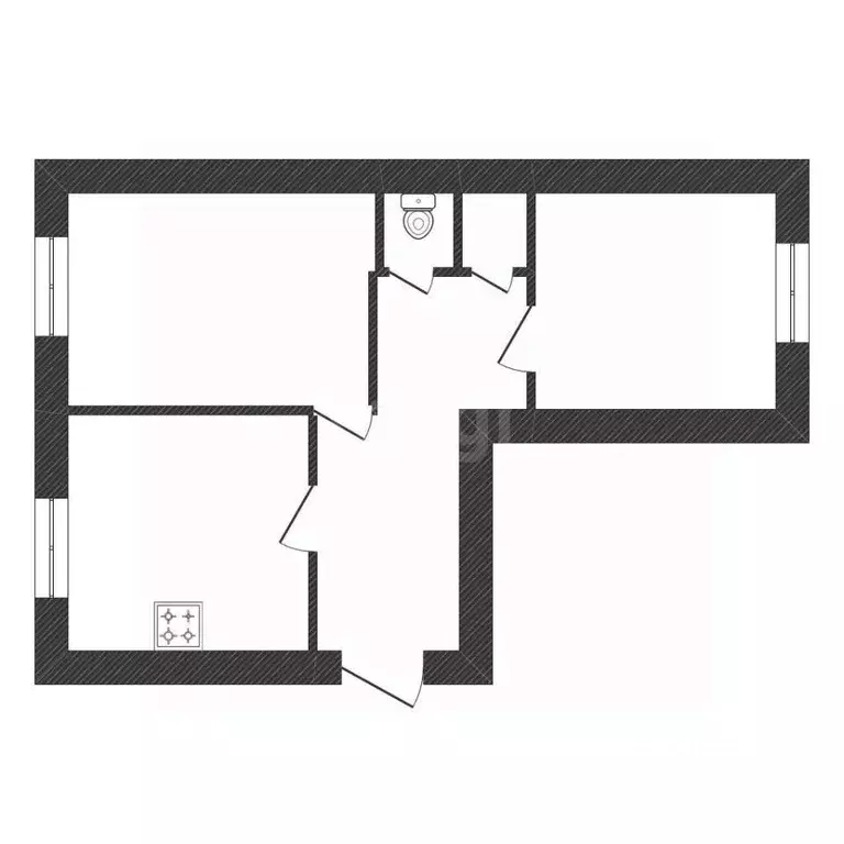 2-к кв. Ленинградская область, Волхов просп. Державина, 38 (53.3 м) - Фото 2