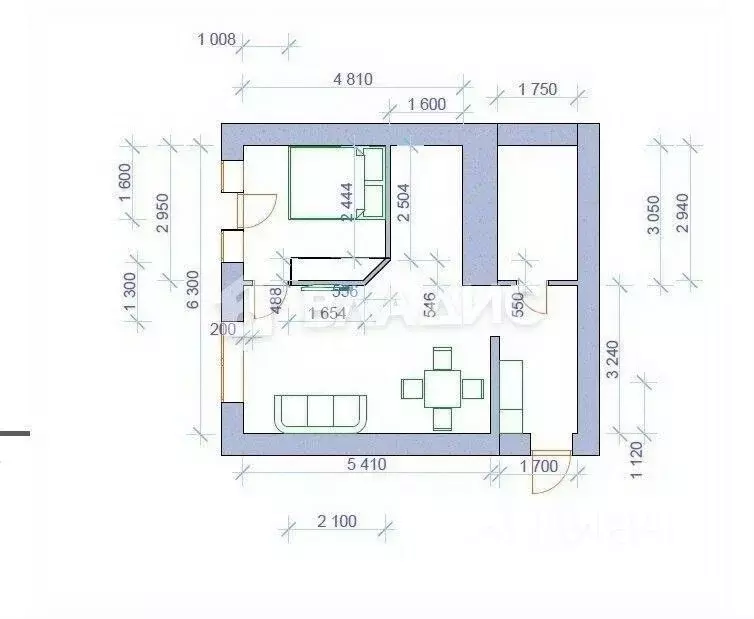 1-к кв. Иркутская область, Иркутск ул. Зверева, 1/2 (47.4 м) - Фото 2