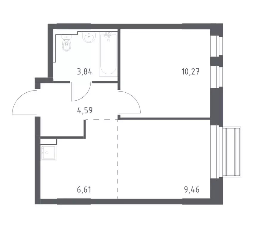 1-комнатная квартира: село Лайково, микрорайон Город-Событие, ЖК ... - Фото 1