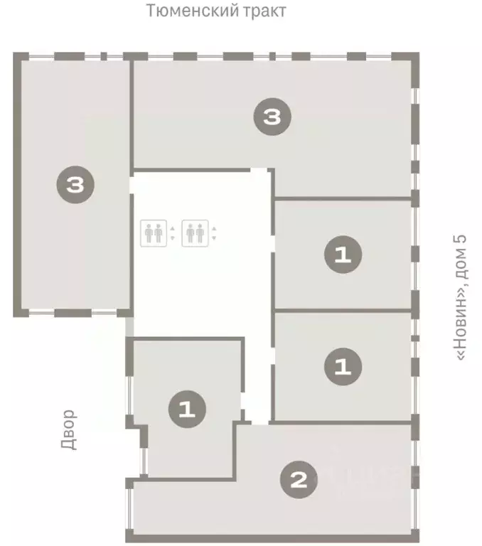 1-к кв. Ханты-Мансийский АО, Сургут 35-й мкр, Квартал Новин жилой ... - Фото 2