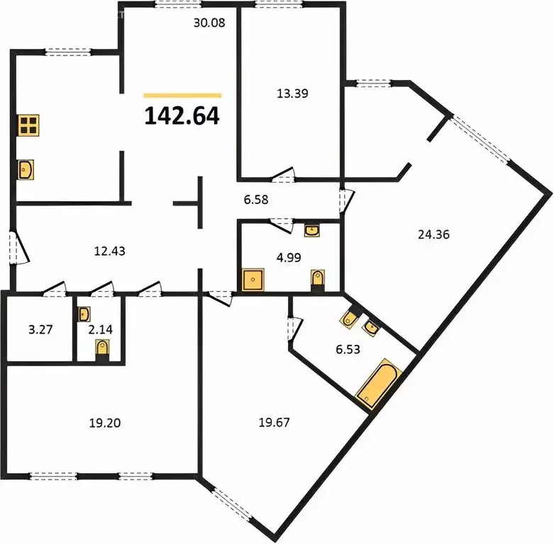 4-комнатная квартира: Санкт-Петербург, Сызранская улица, 15Б (142 м) - Фото 1