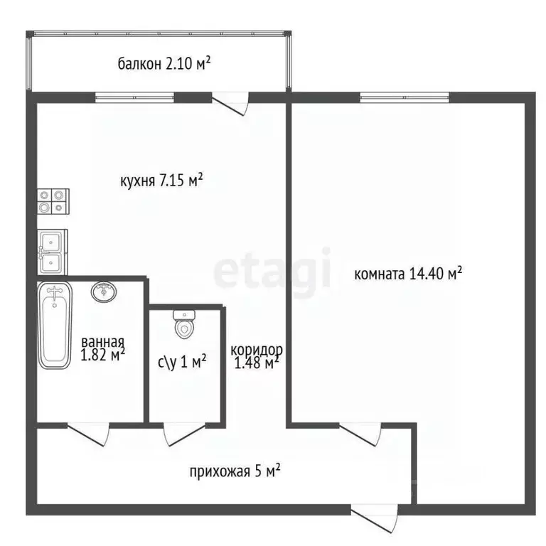 1-к кв. Ленинградская область, Сертолово Всеволожский район, Черная ... - Фото 2