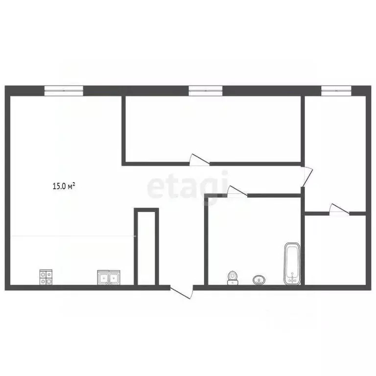 1-к кв. Тюменская область, Тюменский муниципальный округ, д. Патрушева ... - Фото 2