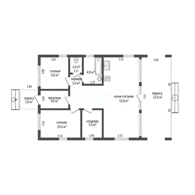 Дом в Калужская область, Город Калуга городской округ, д. Колюпаново ... - Фото 2