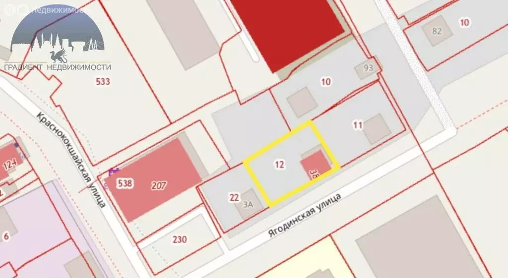 Участок в Казань, Ягодинская улица, 3 (6.64 м) - Фото 1