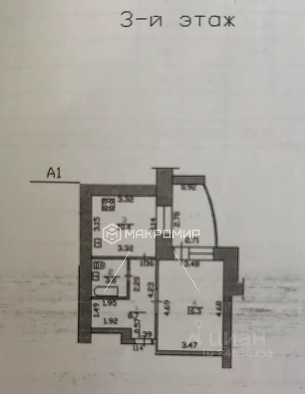1-к кв. Орловская область, Орел ул. Емлютина, 12 (39.2 м) - Фото 2