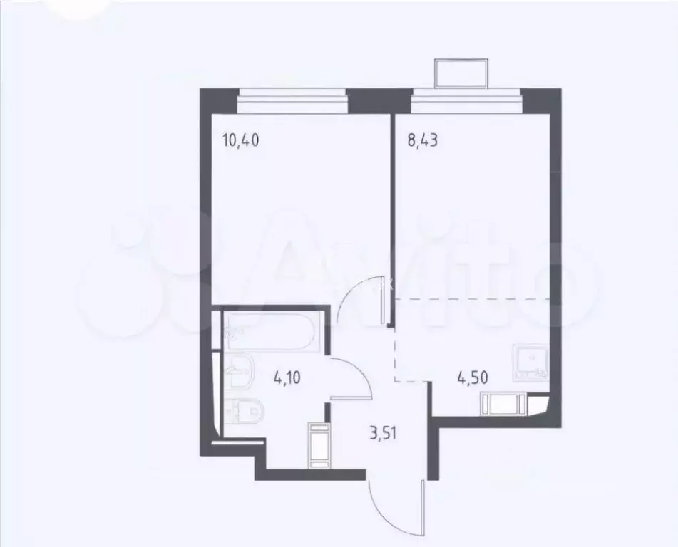 1-к кв. Москва Рязановское поселение, ул. Уточкина, 5к1 (30.8 м) - Фото 2