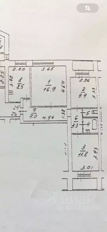 3-к кв. Пермский край, Пермь ул. Героев Хасана, 159 (61.4 м) - Фото 2