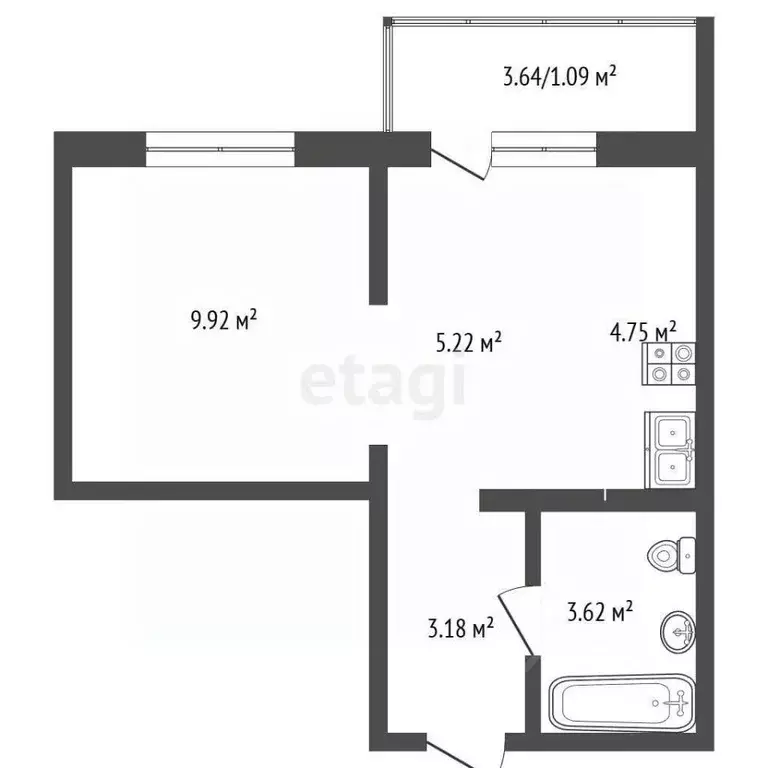 Студия Ростовская область, Ростов-на-Дону ул. Дмитрия Петрова, 10 ... - Фото 2