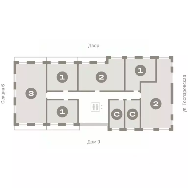 Студия Тюменская область, Тюмень Причальная ул., 7 (21.5 м) - Фото 1