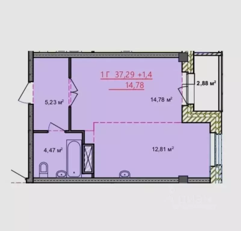 1-к кв. Хакасия, Абакан ул. Генерала Тихонова, 10/1 (38.7 м) - Фото 1