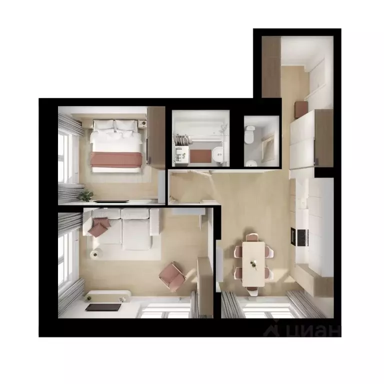 2-к кв. Ярославская область, Ярославль Волга Парк жилой комплекс, 2В ... - Фото 2