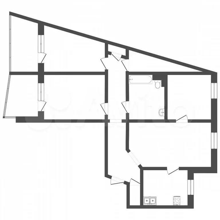 4-к. квартира, 83,4 м, 6/9 эт. - Фото 0