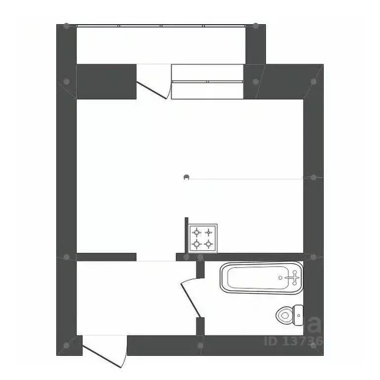 Студия Амурская область, Белогорск Парковый пер., 8 (31.0 м) - Фото 2