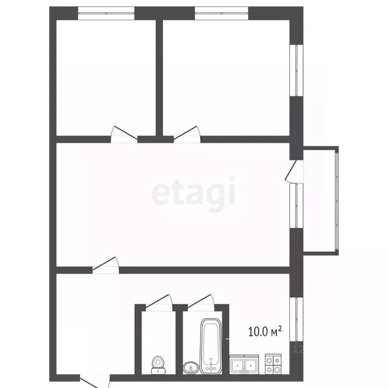 3-к кв. Костромская область, Кострома проезд 8-й Окружной, 11 (51.0 м) - Фото 2