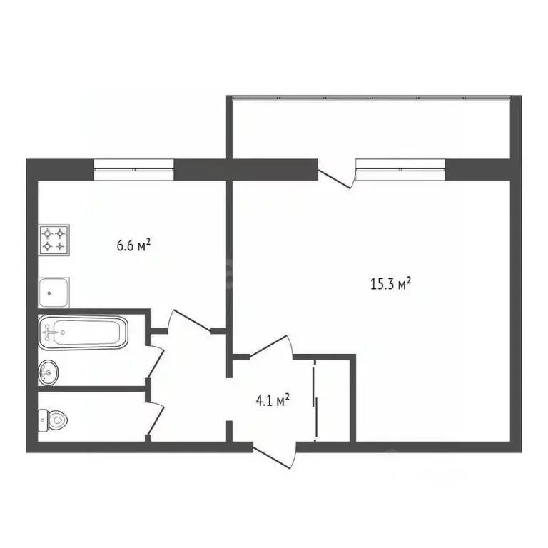 1-к кв. Красноярский край, Красноярск ул. Академгородок, 17А (30.7 м) - Фото 2