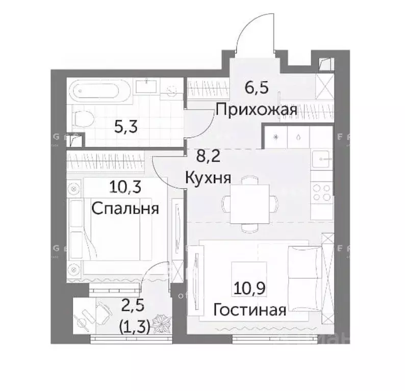 1-к кв. Москва ул. Академика Волгина, 2 (42.0 м) - Фото 1