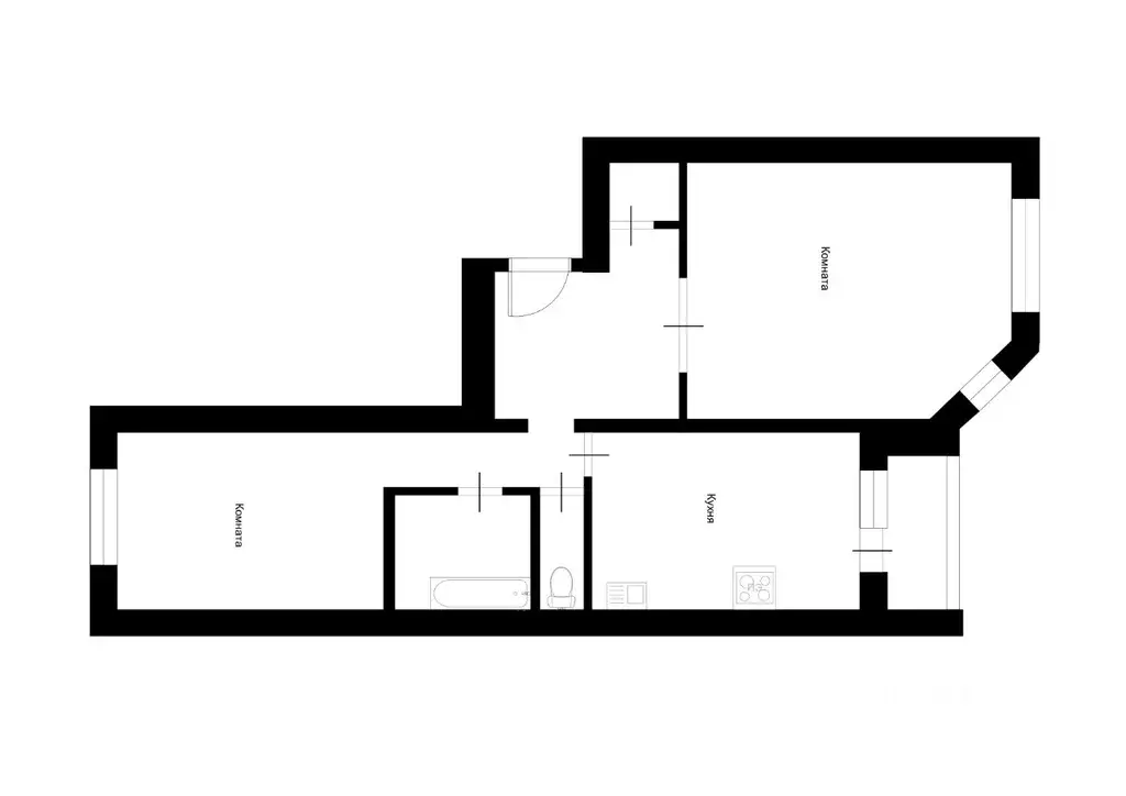 2-к кв. Калужская область, Калуга Хрустальная ул., 44к6 (63.4 м) - Фото 2