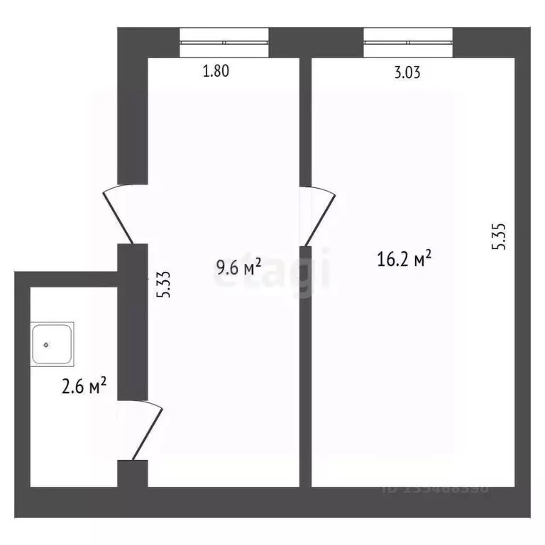 1-к кв. Крым, Ялта муниципальный округ, Массандра пгт ул. Винодела ... - Фото 2