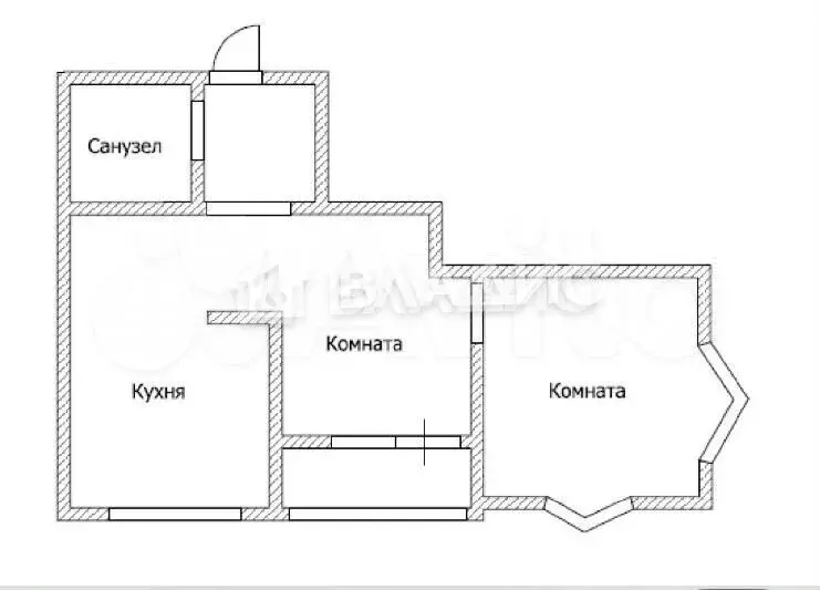 1-к. квартира, 42,7 м, 6/8 эт. - Фото 0