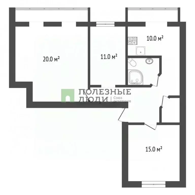 3-к кв. Севастополь ул. Льва Толстого, 22 (80.2 м) - Фото 1