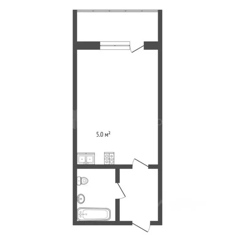 Студия Тюменская область, Тюмень ул. Новоселов, 115 (18.0 м) - Фото 2