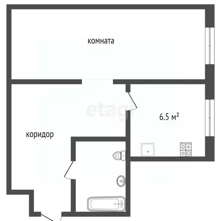 1-к кв. Забайкальский край, Чита Новобульварная ул., 123 (30.7 м) - Фото 1