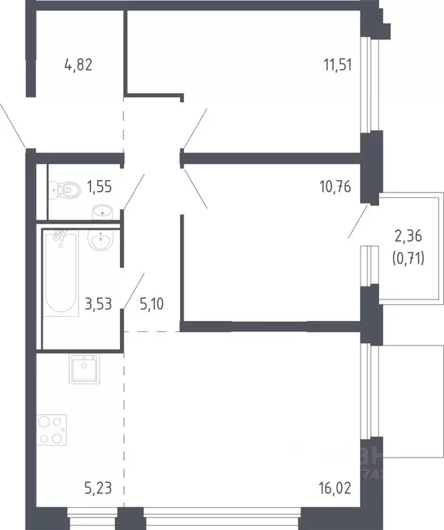 2-к кв. Сахалинская область, Корсаков Сердце Сахалина жилой комплекс ... - Фото 1