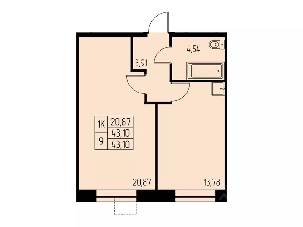 1-к кв. Московская область, Ивантеевка Пушкинский городской округ,  ... - Фото 1