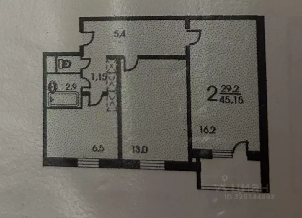 2-к кв. Москва ул. Кухмистерова, 12/23 (44.8 м) - Фото 1