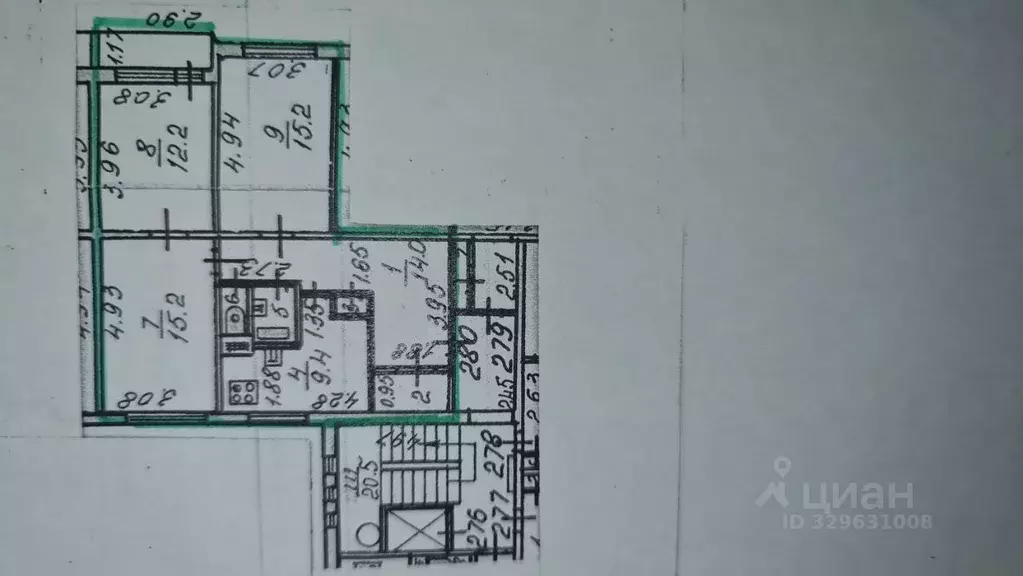 3-к кв. Санкт-Петербург ул. Олеко Дундича, 8К1 (71.9 м) - Фото 1