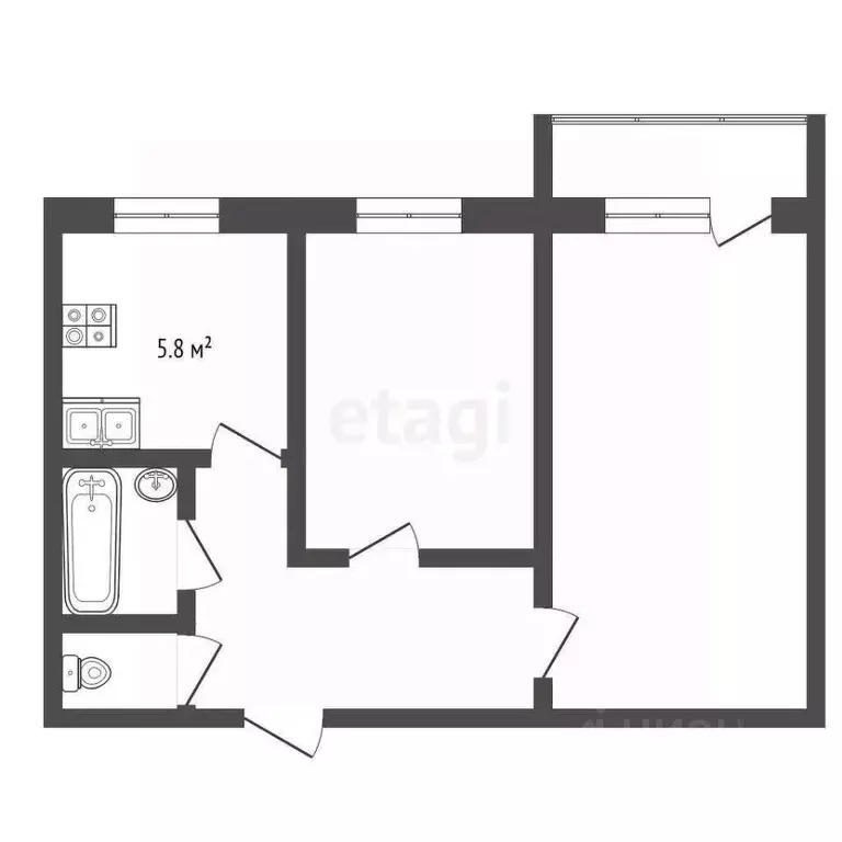 2-к кв. Ярославская область, Ярославль Московский просп., 143 (44.0 м) - Фото 2