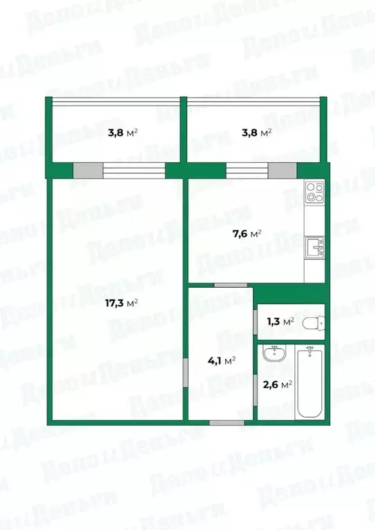 1-к кв. Кировская область, Киров Зеленая ул., 30 (37.0 м) - Фото 1