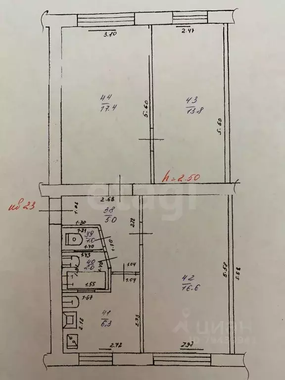 3-к кв. Адыгея, Майкоп ул. Калинина, 217 (62.1 м) - Фото 2