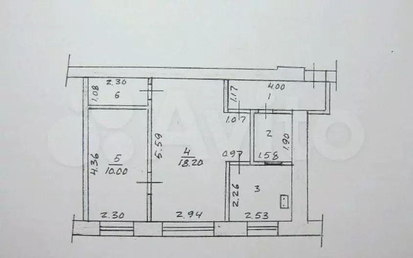 2-к. квартира, 44,1 м, 1/5 эт. - Фото 0