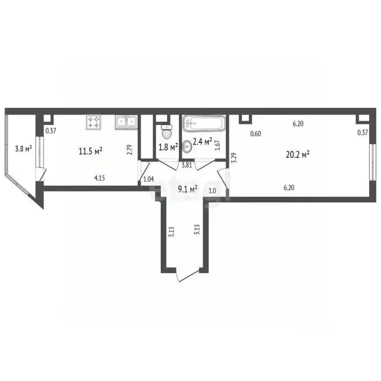 1-к кв. Санкт-Петербург Шуваловский просп., 37к1 (45.5 м) - Фото 1