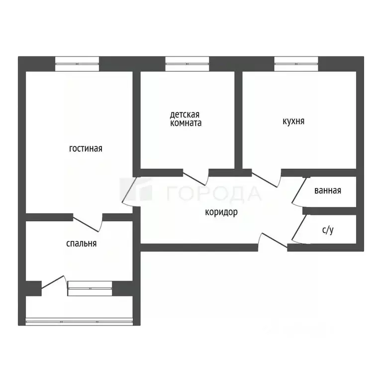 3-к кв. Кемеровская область, Новокузнецк ул. Сеченова, 23 (61.0 м) - Фото 2
