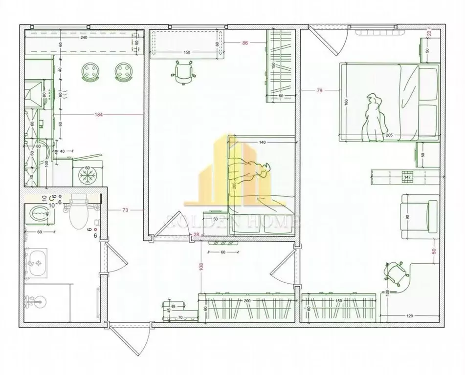 2-к кв. Санкт-Петербург Морская наб., 23 (49.0 м) - Фото 2