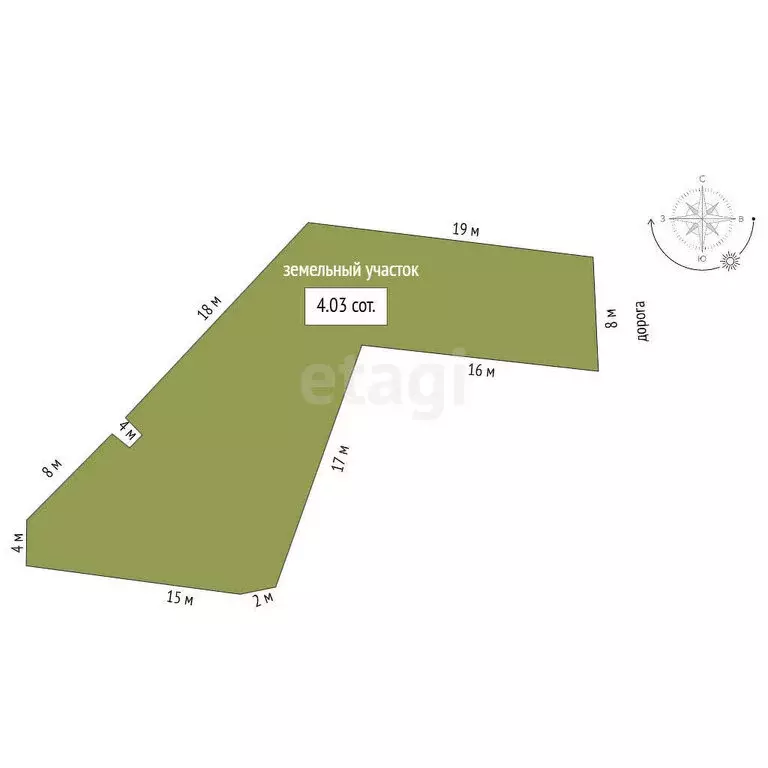 Участок в Ялуторовск, СТ Рассвет (4.03 м) - Фото 1