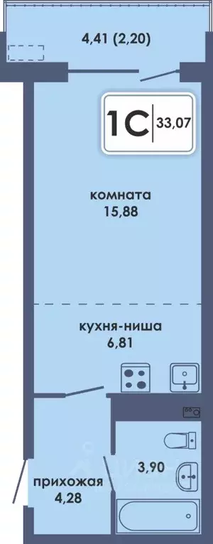 Студия Пермский край, Пермь Камская Долина мкр, Аксиома жилой комплекс ... - Фото 0
