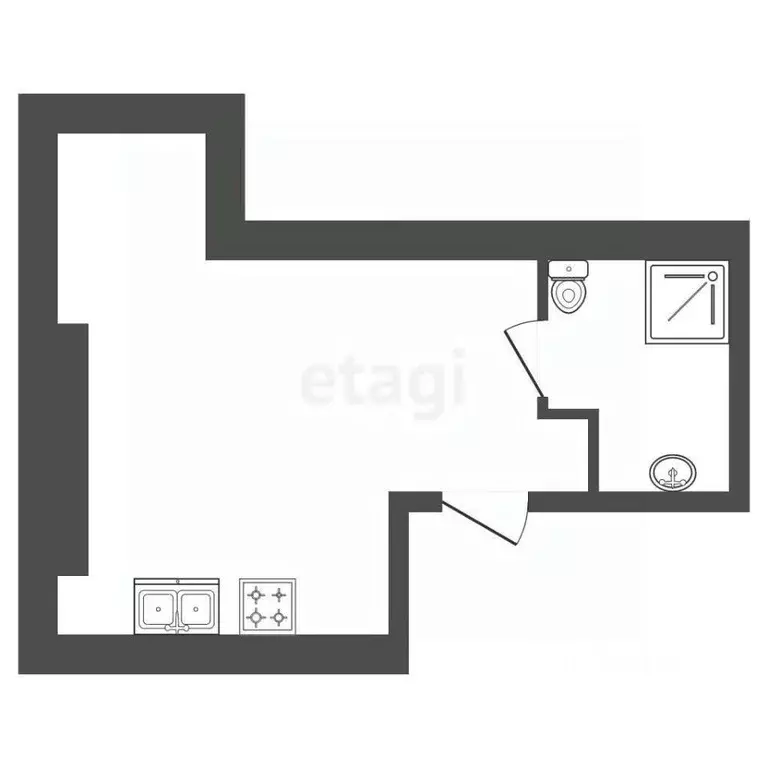 Студия Санкт-Петербург остров Канонерский, 17 (20.0 м) - Фото 1