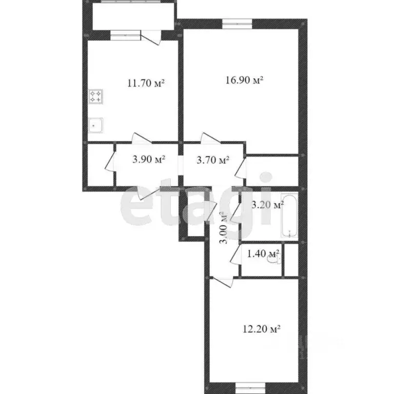 2-к кв. Калужская область, Калуга ул. 65 лет Победы, 35 (59.6 м) - Фото 2