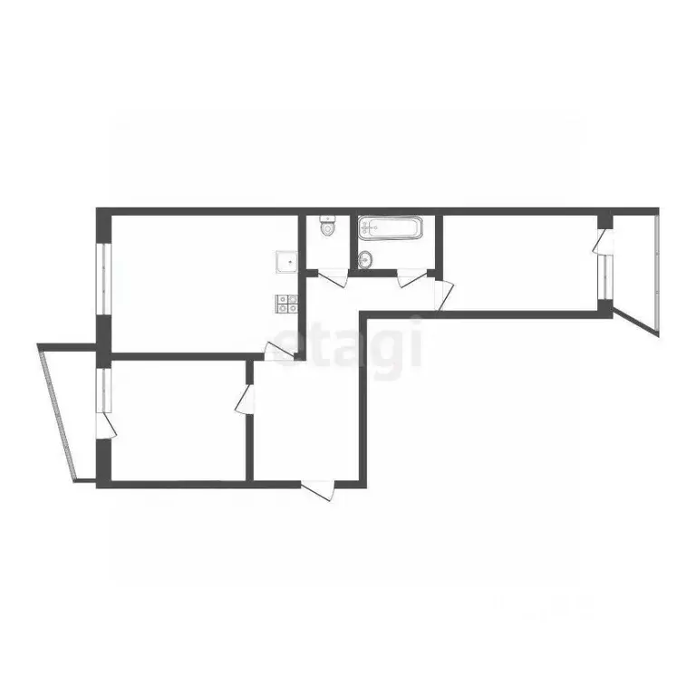 2-к кв. Ханты-Мансийский АО, Сургут ул. Чехова, 5 (56.4 м) - Фото 2
