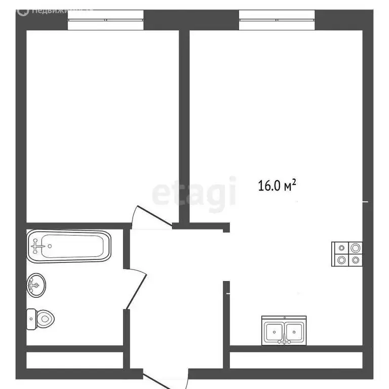 1-комнатная квартира: Тюмень, улица Ветеранов Труда, 36к1 (34.4 м) - Фото 1