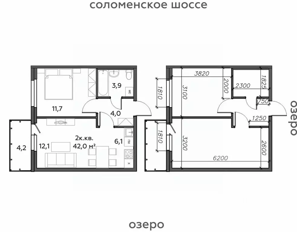 2-к кв. Карелия, Петрозаводск Район Северная промзона, Вороний Наволок ... - Фото 0