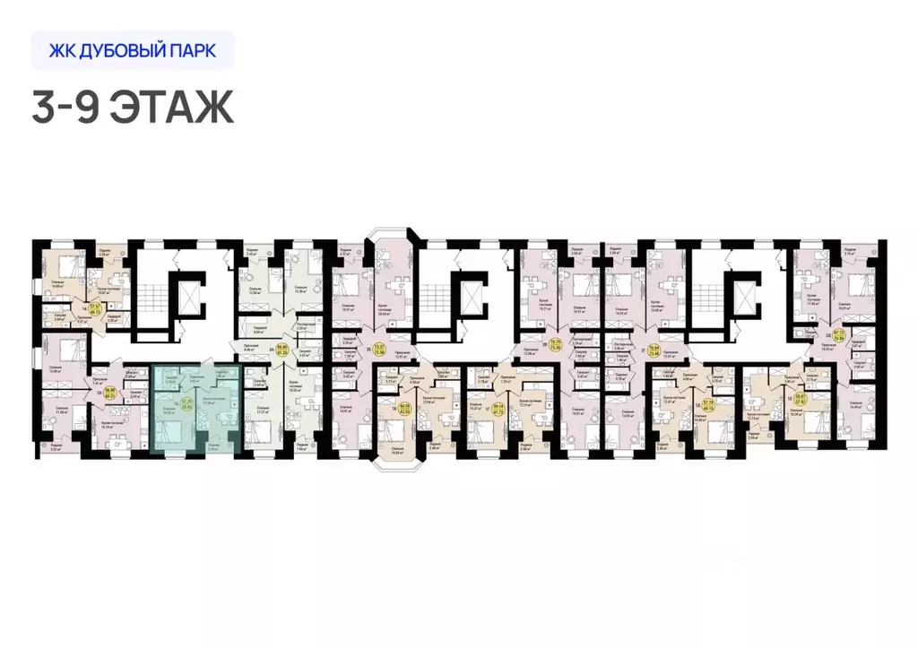 1-к кв. Марий Эл, Йошкар-Ола Дубовый парк жилой комплекс (39.0 м) - Фото 2