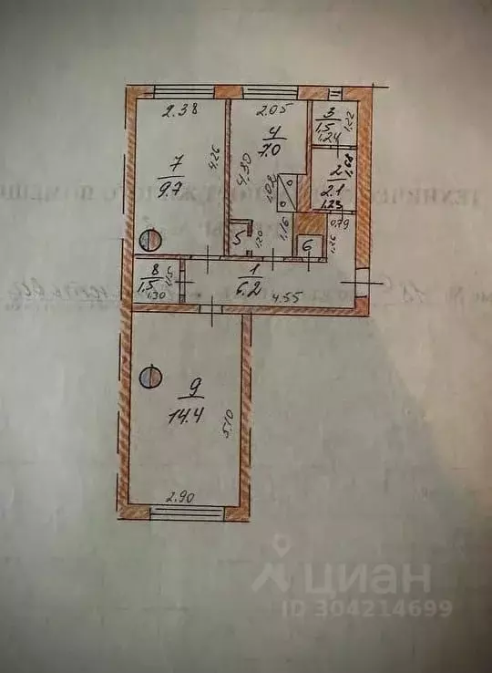 2-к кв. Новгородская область, Малая Вишера ул. Лермонтова, 18А (43.3 ... - Фото 1