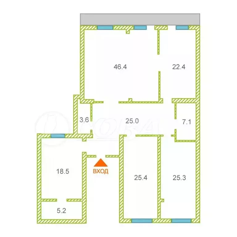 4-комнатная квартира: Махачкала, улица Анвара Аджиева, 6 (180 м) - Фото 1